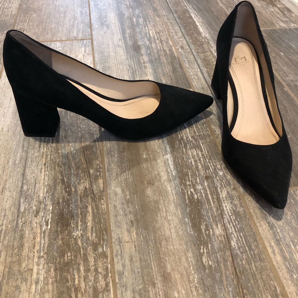 Marc Fisher Black Pumps // Block Heel